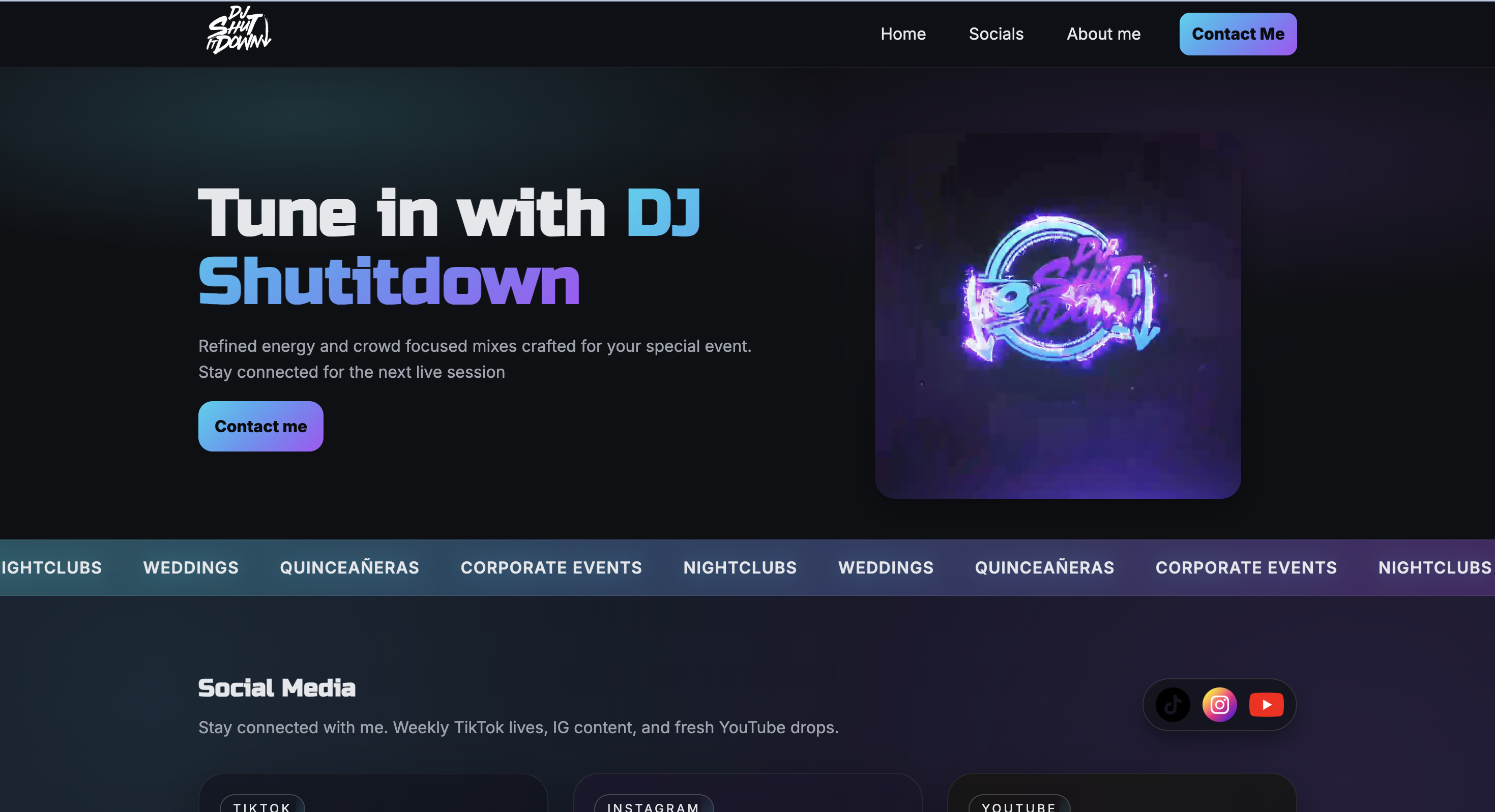 DJShutitdown Website